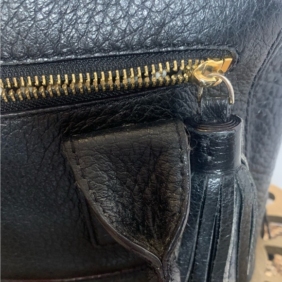 Authentic Kate Spade Black Pebbled Leather Satchel With Gold Hardware - Picture 6 of 7